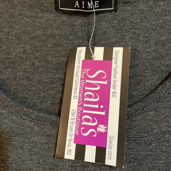 Grey knit comfy dress with a long sleeves - Picture 2 of 4